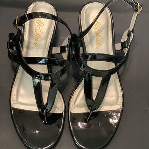 Black Patent Leather Sandal